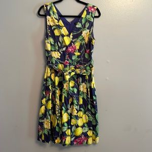 Roz & Ali lemon print dress